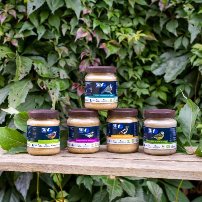 Variationspaket mit 5 Gläsern Vogel-Erdnussbutter (5 Sorten)