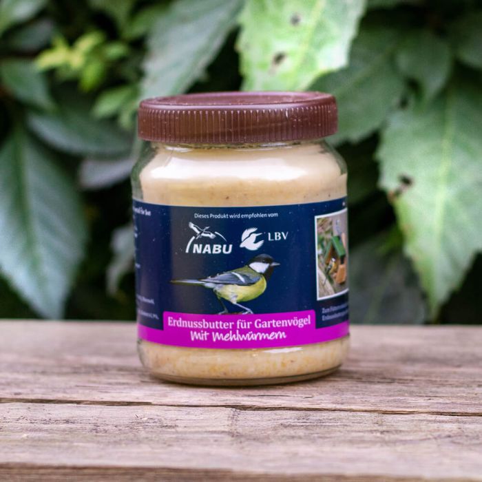 Premium Vogel-Erdnussbutter mit Mehlwürmern, 330 g